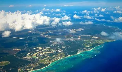 Widok na Punta Cana z samolotu