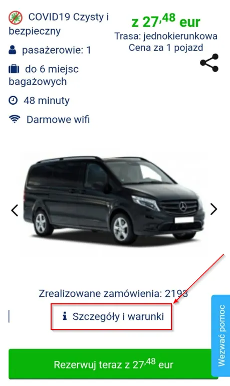 Szczegóły i warunki samochodu